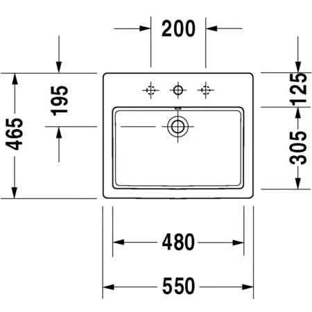 Раковина 55x46,5 см Duravit Vero 0315550000