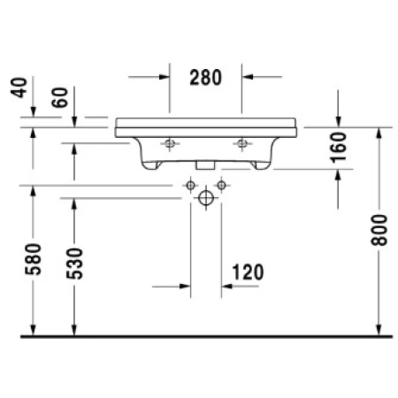 Раковина 70x54,5 см Duravit Starck 3 0309700000