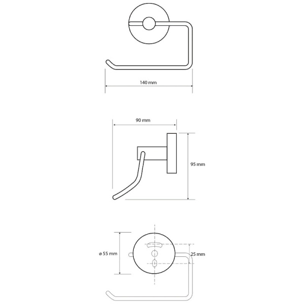 Держатель бумаги Bemeta Dark 104112040