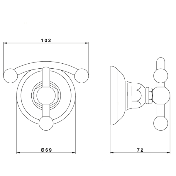 Крючок Nicolazzi Accessori Classica 1481BZ бронза