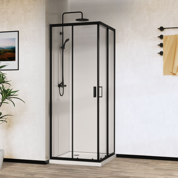 Душевой уголок Vincea City 100x100 VSS-5CT8010CLB черный