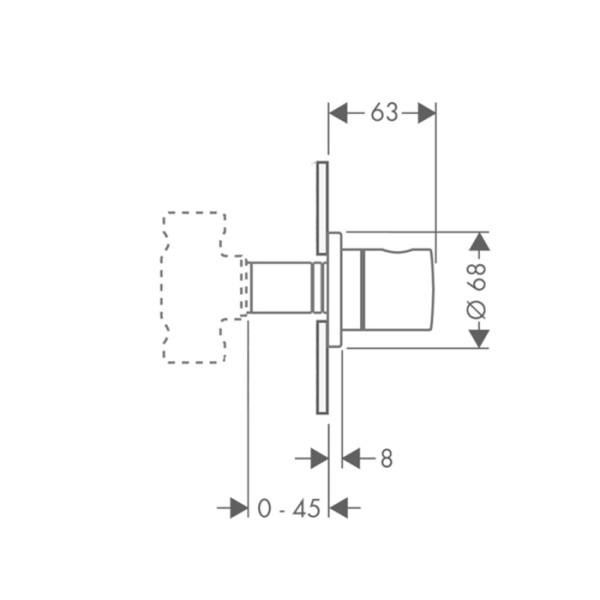 Переключатель потоков Axor Uno 38933000