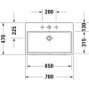 Раковина 70x47 см Duravit Vero Air 2350700000