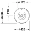 Раковина 42x42 см Duravit Bacino 0325420000