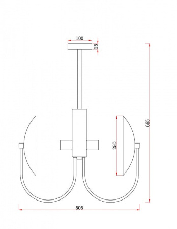 Люстра на штанге Freya Ellipse FR5320PL-04B
