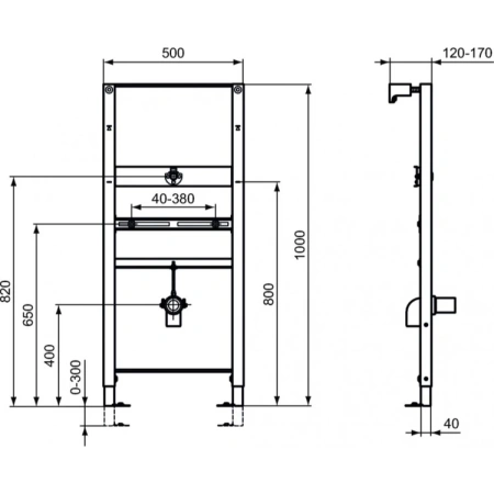 Монтажный элемент для писсуара Ideal Standard Prosys R010367