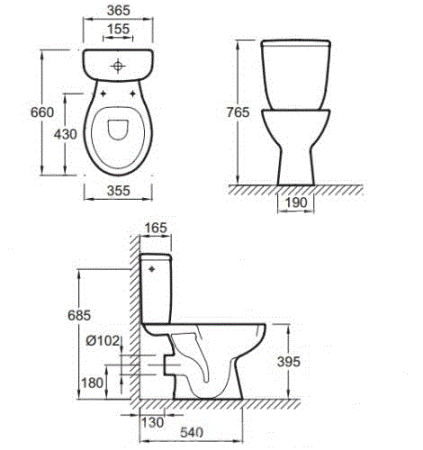 Унитаз Jacob Delafon BRIVE E0383N-00