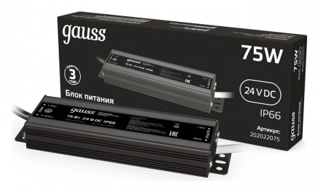 Блок питания с проводом Gauss 202022075