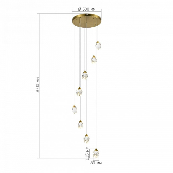 Подвесная люстра ST-Luce Cascato SL6114.203.08