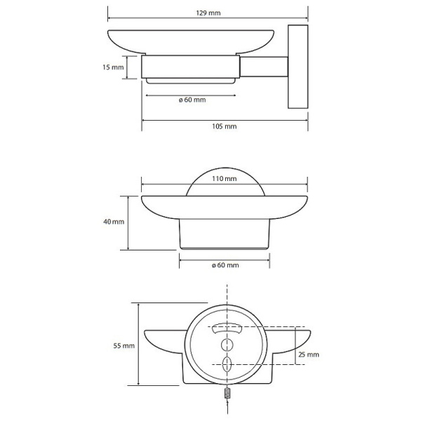 Мыльница Bemeta Omega 104108042