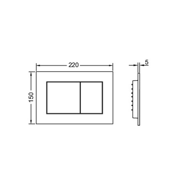 Клавиша смыва TECE Now 9240417 белый матовый
