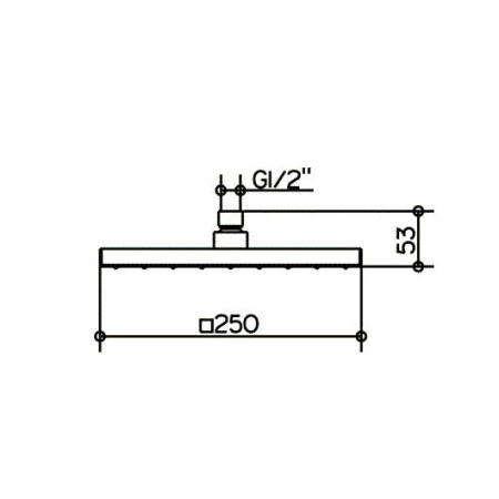 Верхний душ Keuco Edition 300 53086010100