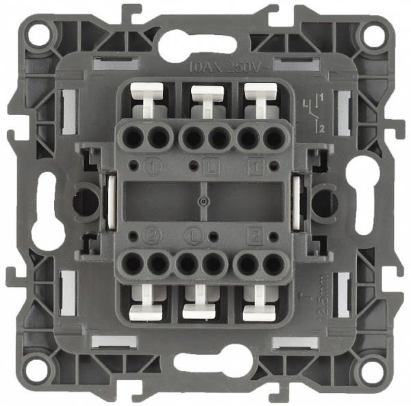 Переключатель двухклавишный без рамки Эра Эра 12 12-1106-06