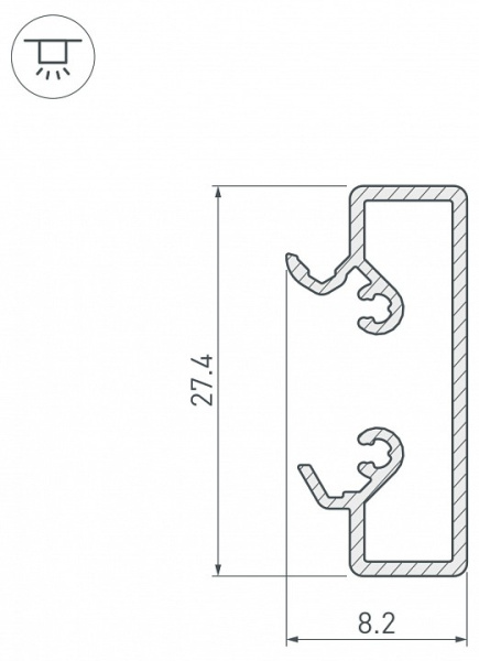 Профиль-держатель накладной Arlight LEDs-ON 015467