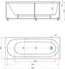 Акриловая ванна Aquatek Оберон 180x80 см OBR180-0000008, белый