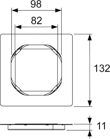Основа для плитки Tece TECEdrainpoint S 366 00 16 без рамки