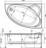 Акриловая ванна Aquanet Lyra 150x100 254758 правая, белый