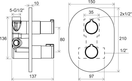 Термостатический смеситель Ravak Chrome CR 063.00 X070432 черный