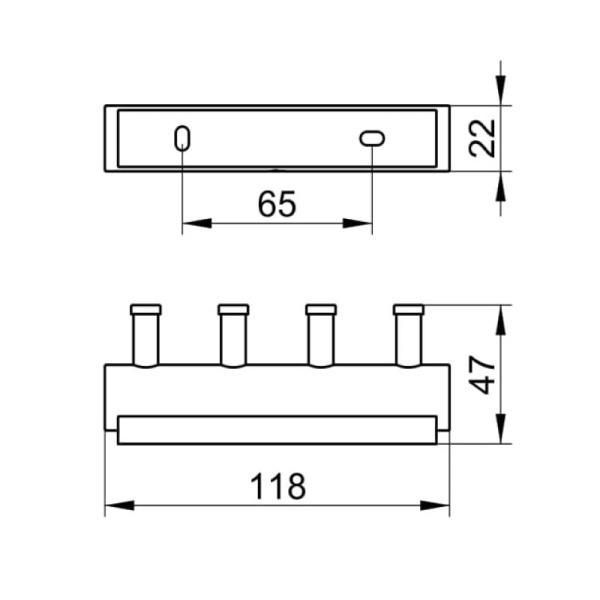 Планка с крючками Keuco Plan 14913010000