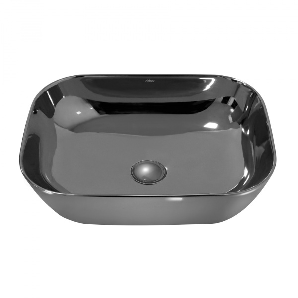 Раковина накладная Abber Rechteck 46 AC2200GS серебро