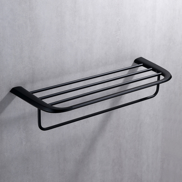 Полка для полотенец Abber Nord AA1554B черная матовая