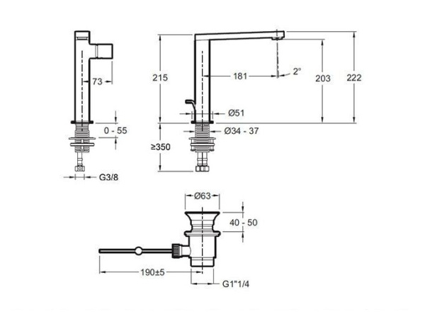 Смеситель для раковины Jacob Delafon Composed E73159-CP