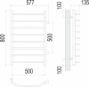 Полотенцесушитель водяной Terminus Виктория П8 500х800 бп500 4670078530110