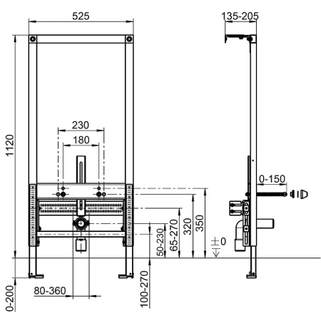 Инсталляция для биде Villeroy&Boch ViConnect 92214800