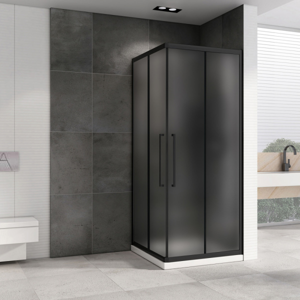 Душевой уголок Abber Schwarzer Diamant 100x100 AG02100BMH черный