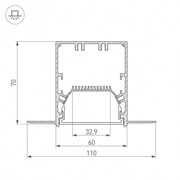 Соединитель угловой L-образный накладной Arlight S-LUX 030131