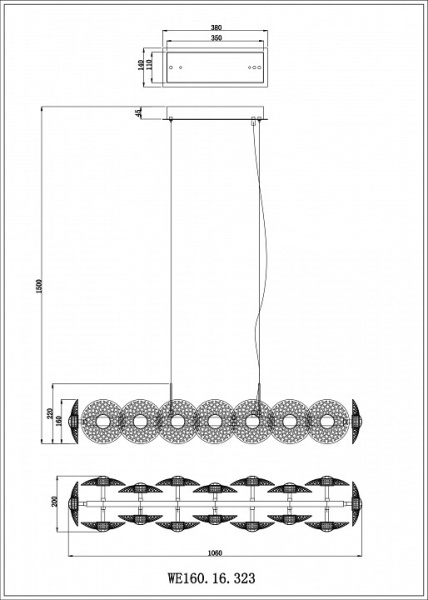 Подвесной светильник Wertmark Pamela WE160.16.323