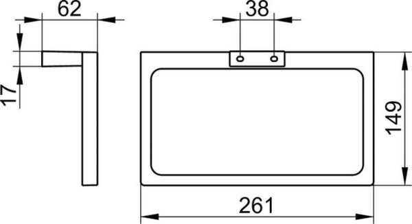 Полотенцедержатель-кольцо Keuco Edition 11 11121130000 хром черный шлифованный