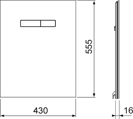 Клавиша смыва Tece Lux 9650001 хром глянцевый
