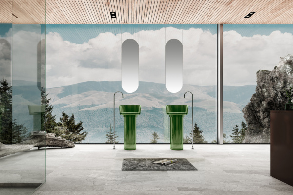 Раковина Abber Kristall 45 AT2702Emerald зеленый