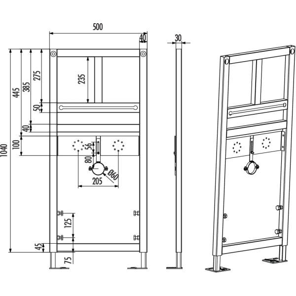 Инсталляция для раковины Creavit GLM100.01
