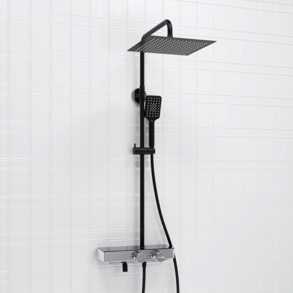 Душевая стойка WasserKRAFT A114.162.130.CB Thermo черный