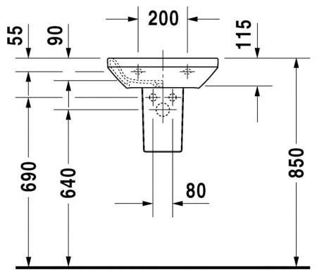 Раковина Duravit DuraStyle 708450000
