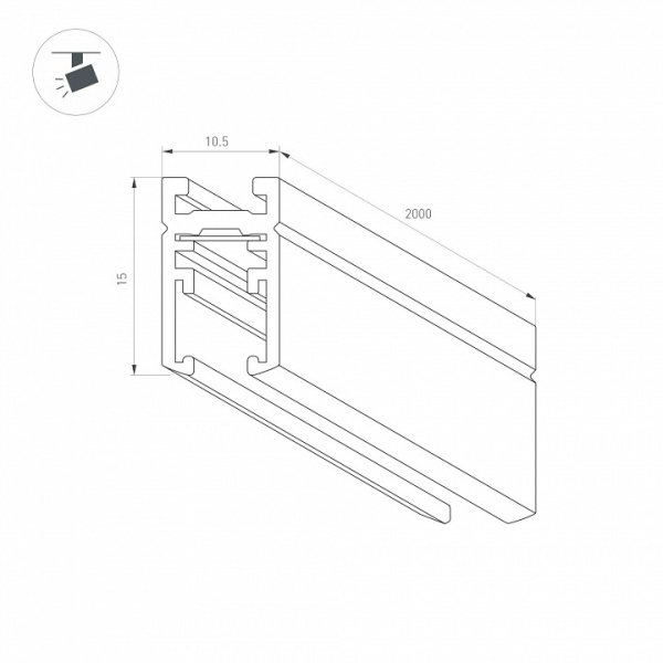 Трек накладной Arlight MAG-MICROCOSM 043050