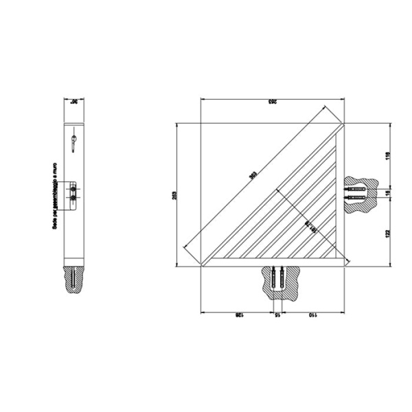 Полочка Gessi Rettangolo 20861#099 черный