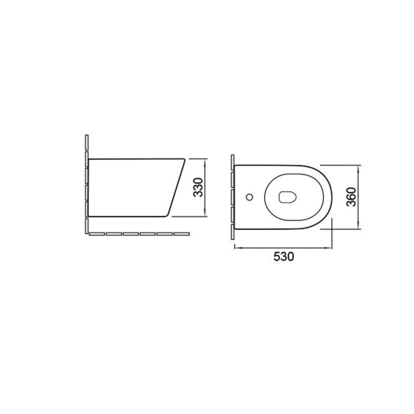 Биде подвесное Vincea VB1-11 белый