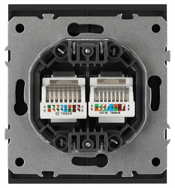 Розетка двойная Ethernet RJ-45 без рамки Эра Arktik Б0070488