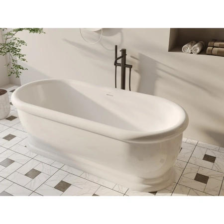 Акриловая ванна Abber AB9515 173,5x79 см, отдельностоящая, белый