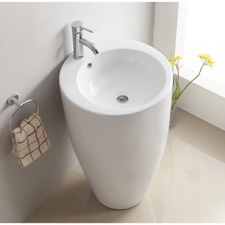 Раковина CeramaLux B133 50,5x50,5 см, напольная, белый