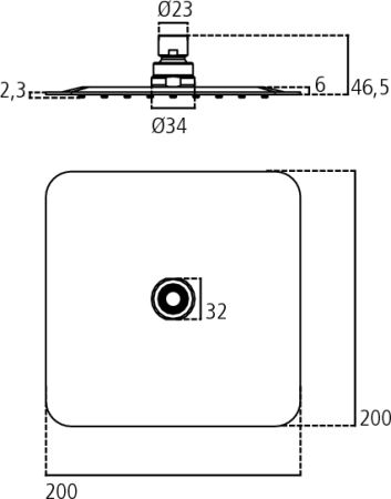 Верхний душ Ideal Standard IdealRain lux B0387MY