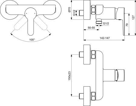 Смеситель для душа Ideal Standard Sesia BC207AA