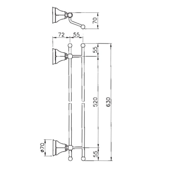 Полотенцедержатель Nicolazzi Teide 1498CR05