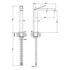 Смеситель для раковины Gessi Rettangolo K 53004#299 черный матовый