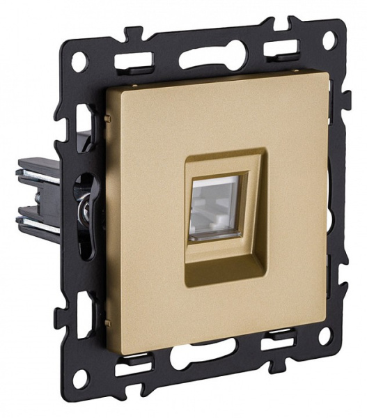 Розетка телефонная RJ-11 со штрокой, без рамки Kollinger Asthetik AS-019GD