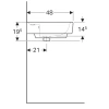 Раковина 100x48 см Geberit Renova Plan 122100000