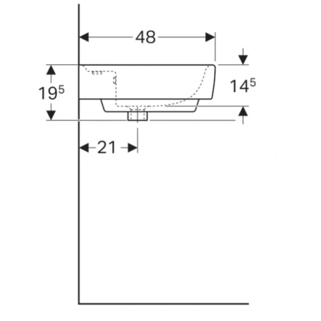 Раковина 100x48 см Geberit Renova Plan 122100000